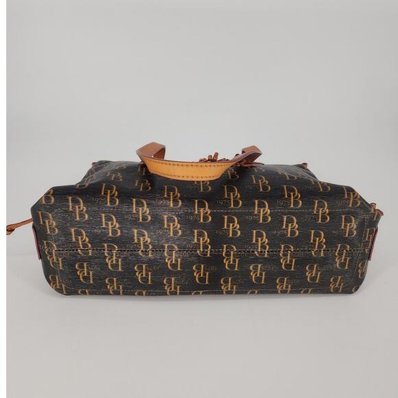 Dooney & Bourke Monogram Black Canvas Shoulder Bag - Picture 7 of 16